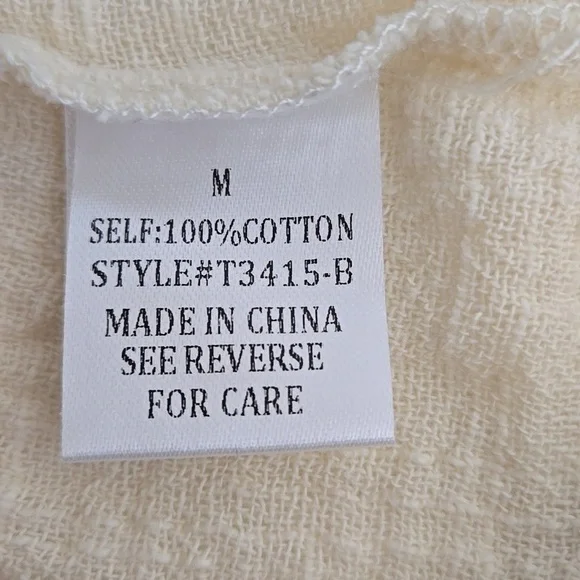 Bohme Valentino Cream Top Size M - Picture 10 of 11